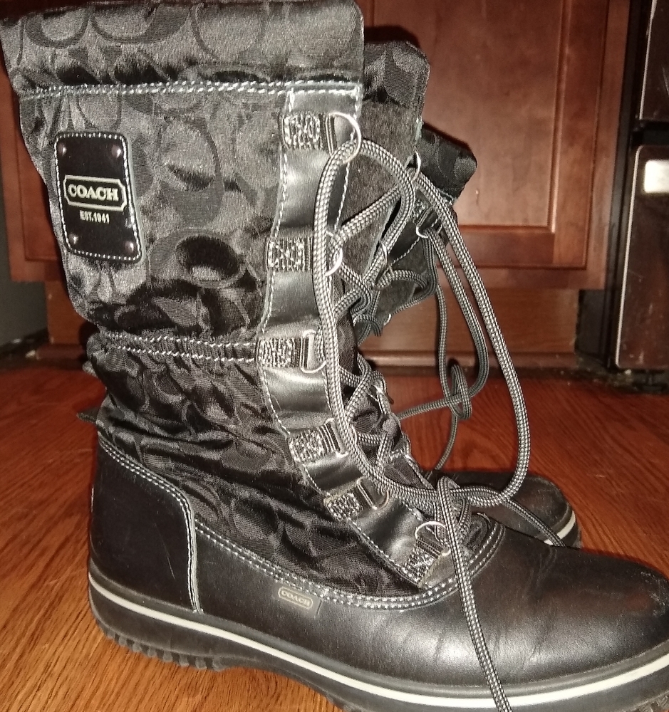 Winter Black Coach Boots